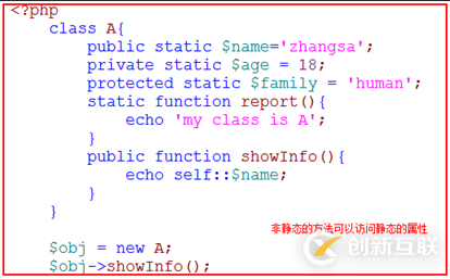 php中靜態屬性和靜態方法有什么不同