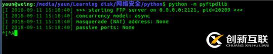 python快速搭建簡易的FTP服務器