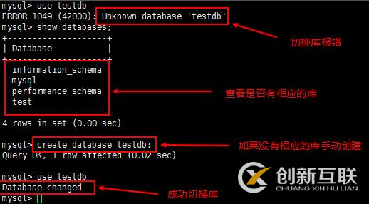 數據庫中出現no database selected是什么意思？