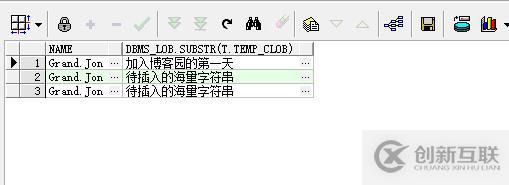 Oracle中CLOB大數據字段類型操作的示例分析