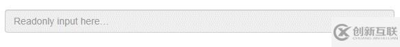 bootstrap如何設置輸入框只讀