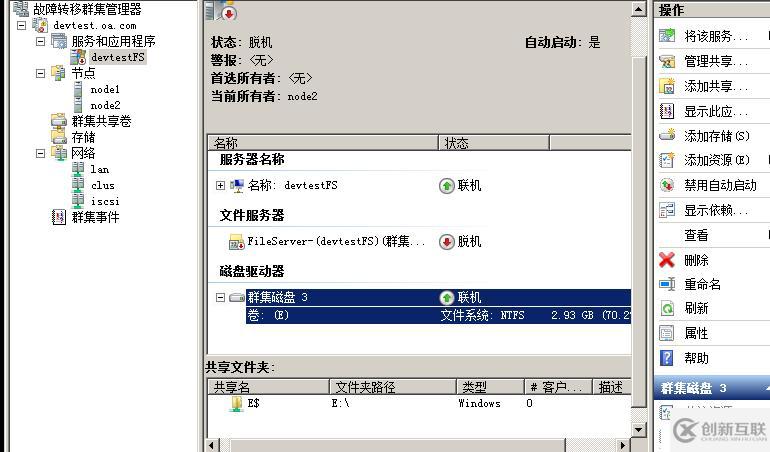 WSFC文件應用數據磁盤擴容替換