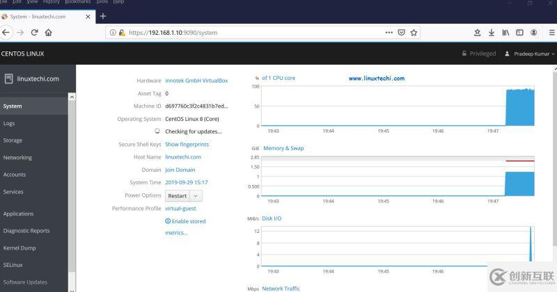 CentOS 8/RHEL 8上如何安裝和使用Cockpit