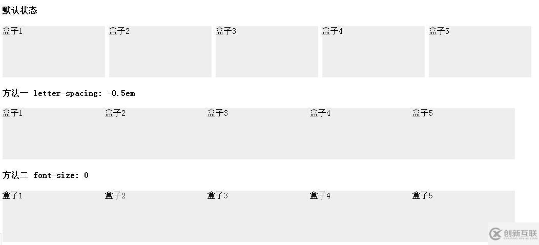 inline-block元素默認間距如何清除