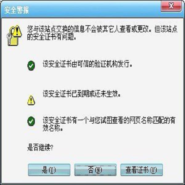 網頁登錄ssl證書驗證失敗